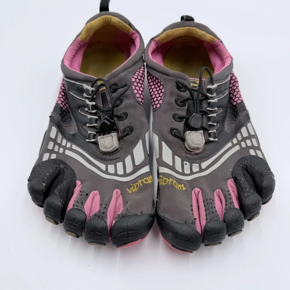 Vibram FiveFingers KomodoSport Womens 37 Gray Pink Minimalist Barefoot Shoes